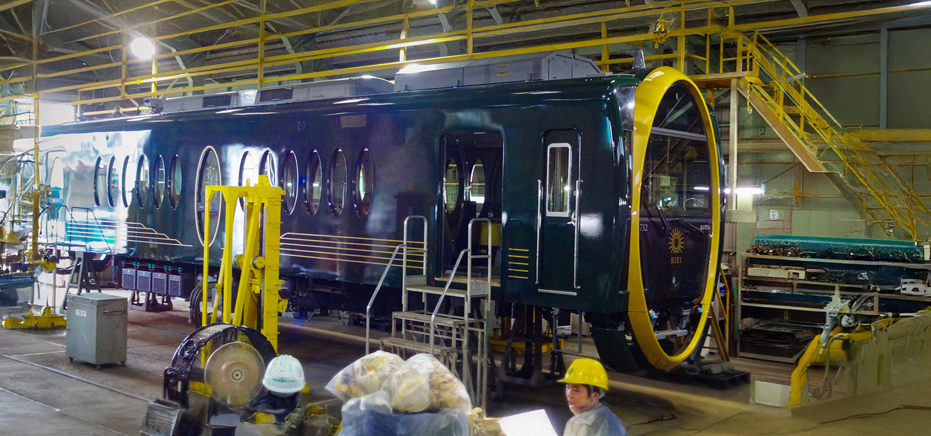 叡山電鉄 ひえい号の塗替え